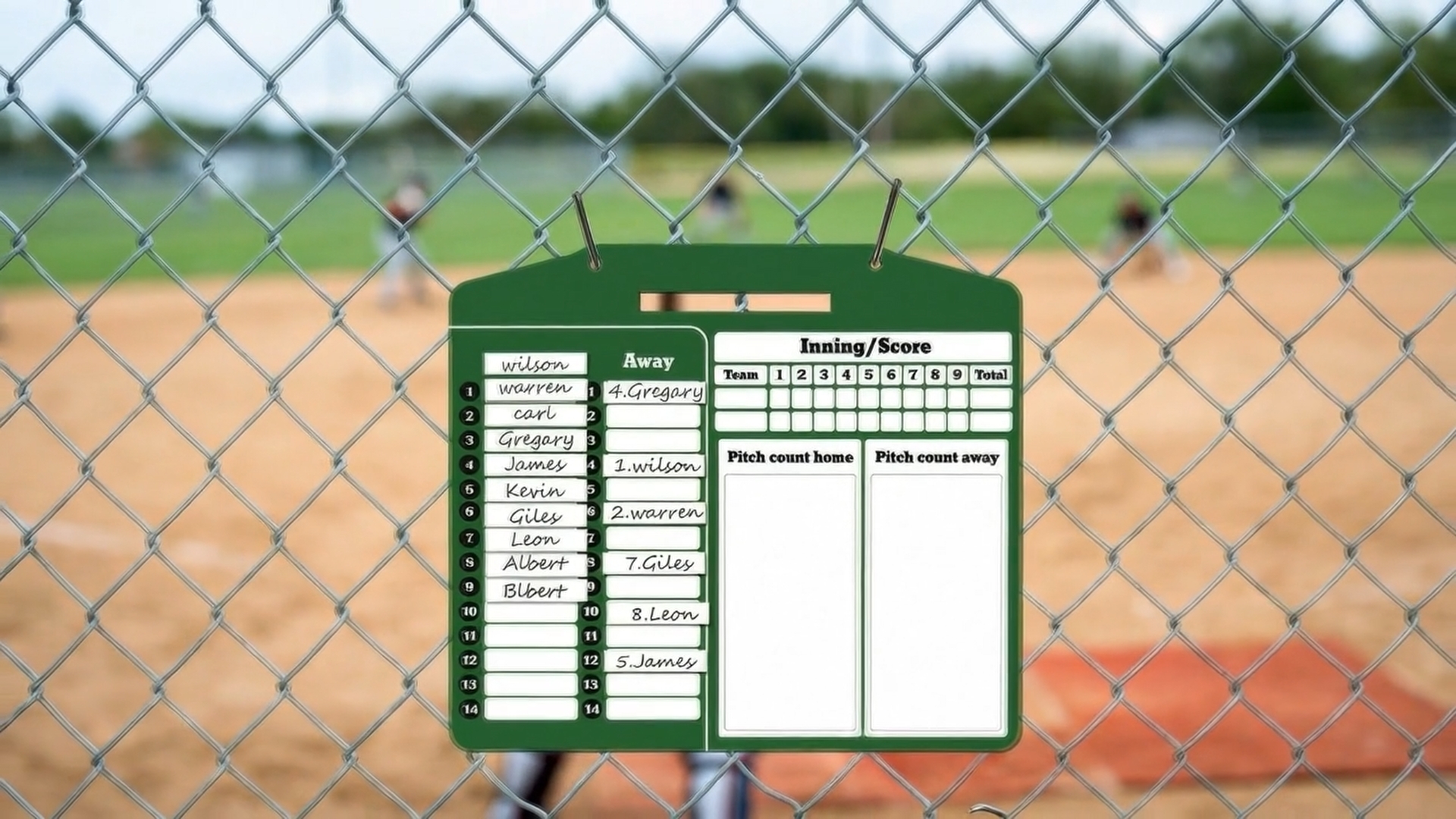 Amazon.com : Engrowtic Magnetic Baseball Lineup Board for Dugout
